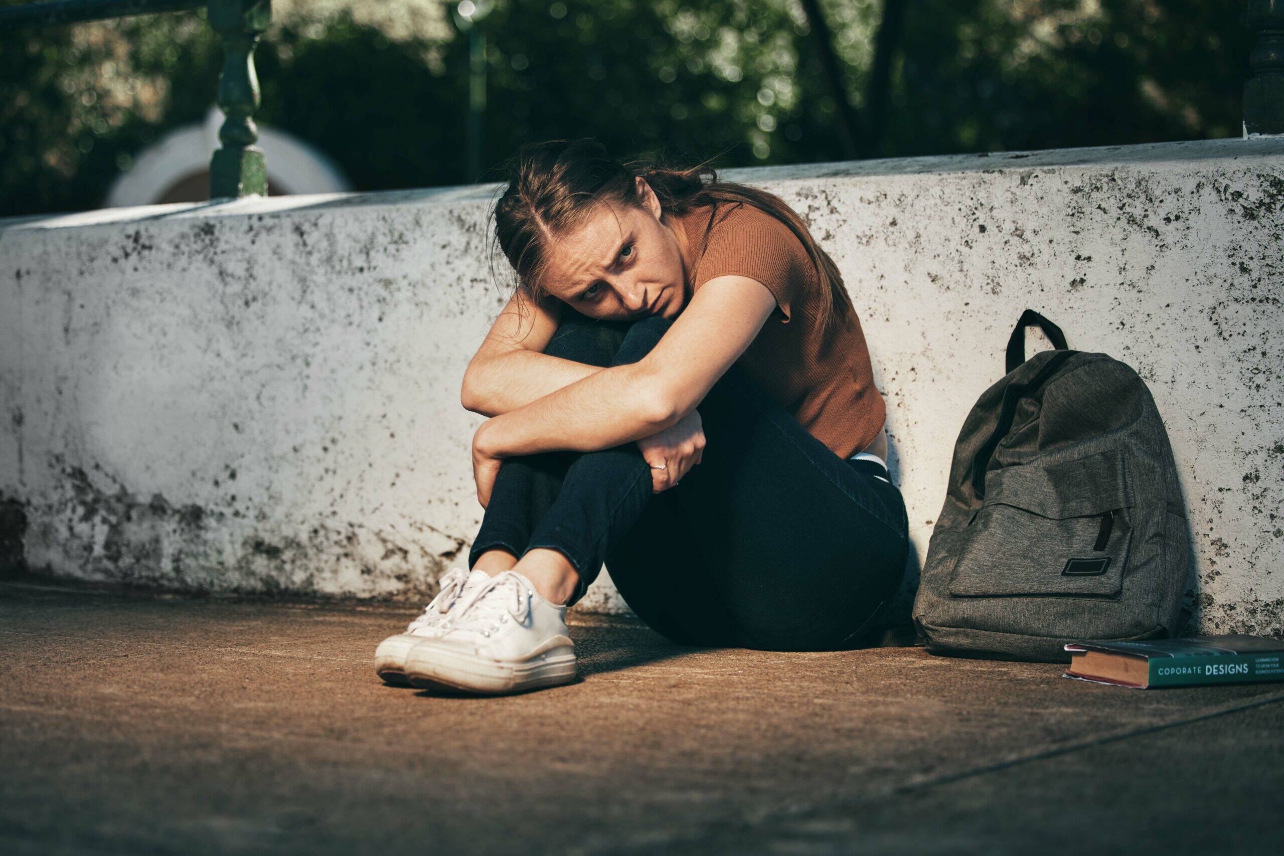 young adolescent struggling with mental health and substance abuse